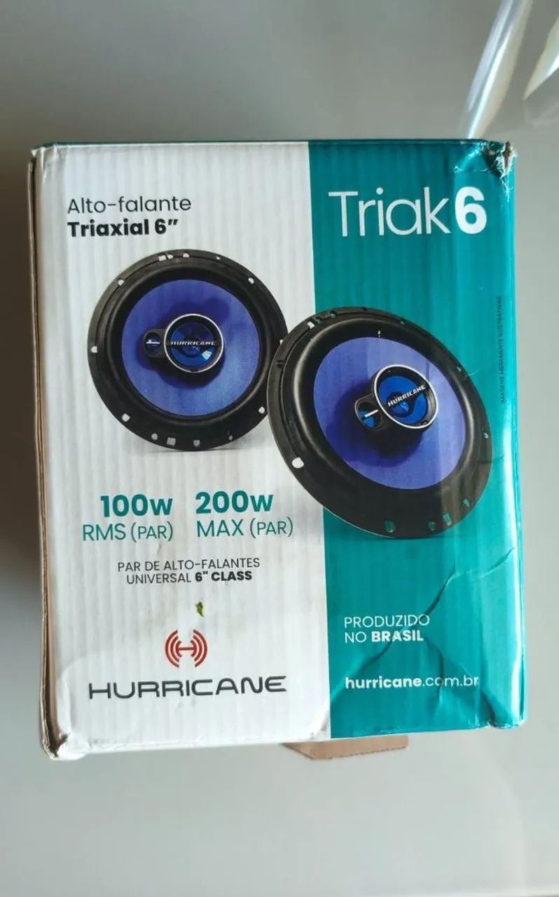 Par Alto Falante Porta Hurricane 6 Polegadas 100 Rms Triak Nova na caixa - Foto 4