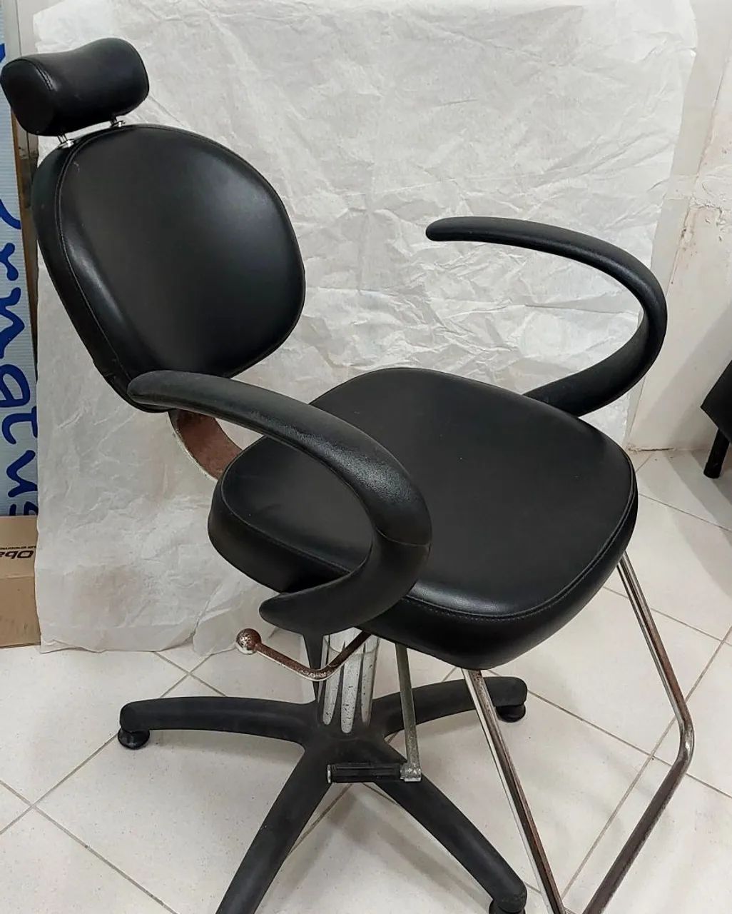 CADEIRA SALÃO HIDRÁULICA PRETA - Foto 2