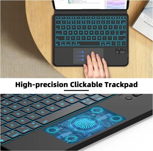 Capa Teclado Magnética com Touchpad P/ iPad 10 iPad 11 2025 A16 - Foto 5