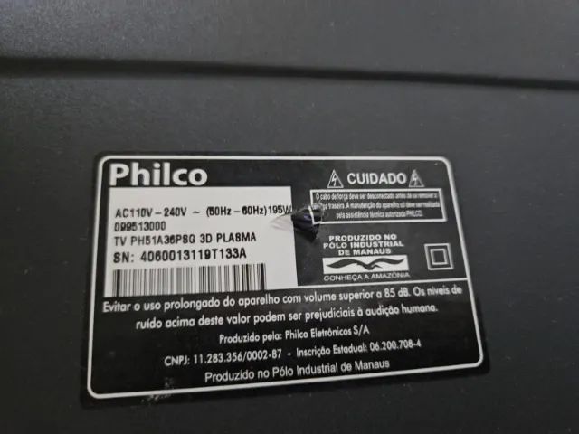 TV 3D 51" plasma Philco (defeito) - Foto 2
