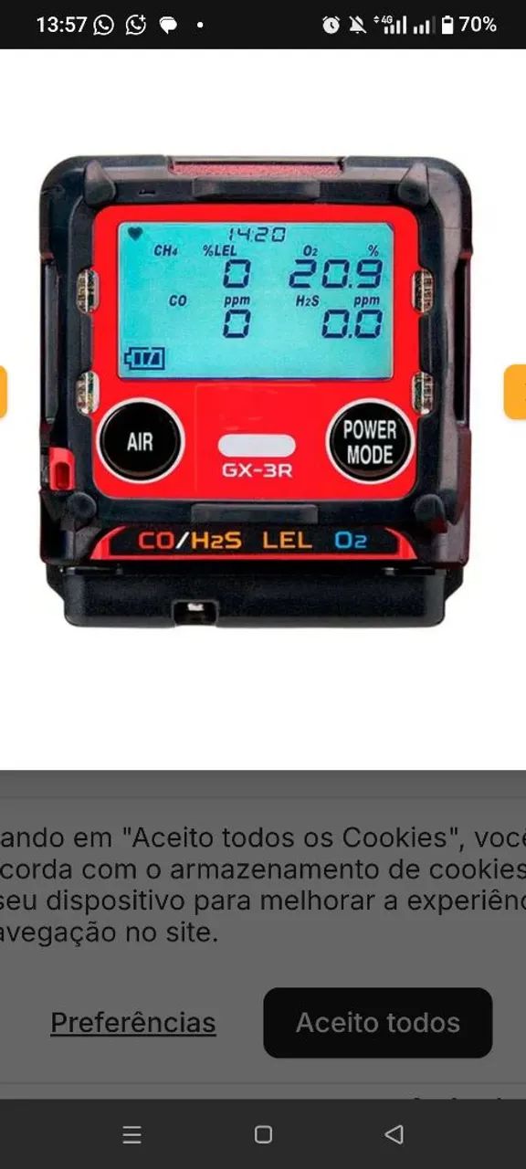 Tectetor de gás GX2002 - Foto 3