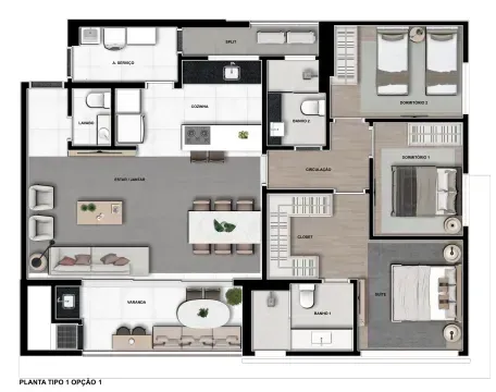 PLANTA 119m²