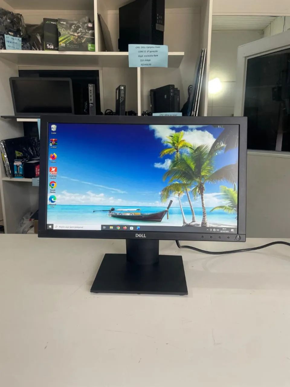 monitor dell 19  polegadas led displayport/vga/ funcionando perfeitamente  garantia e nf - Foto 4