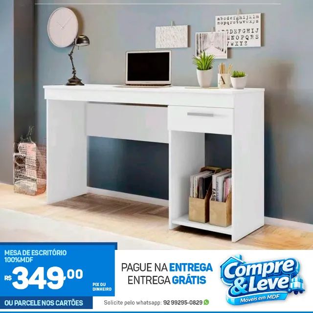 escrivaninhas 100% mdf // entrega grátis  - Foto 3