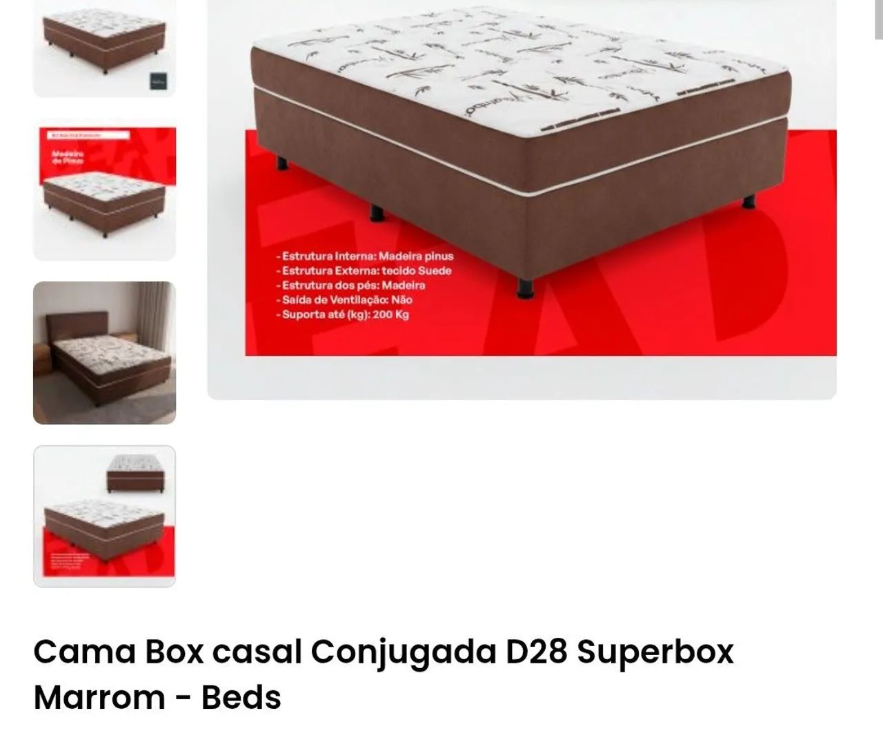 Cama box casal