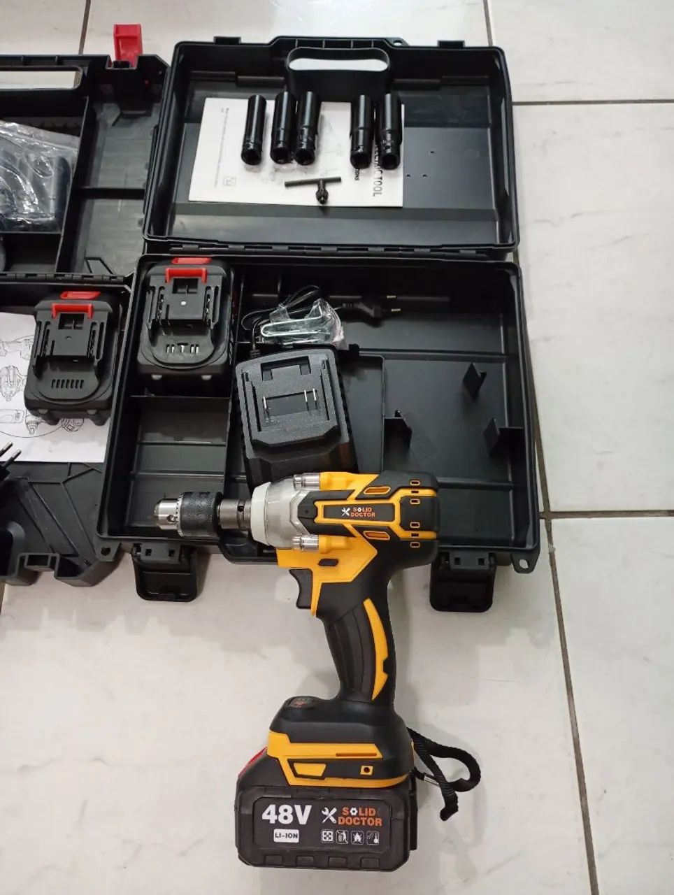 CHAVE DE IMPACTO PROFISSIONAL 800NM TORQUE DE FORÇA COMPLETA