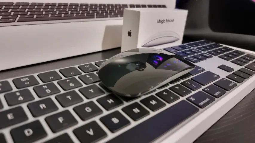 Kit Teclado e Mouse Apple Magic Bluetooth preto + (brinde)