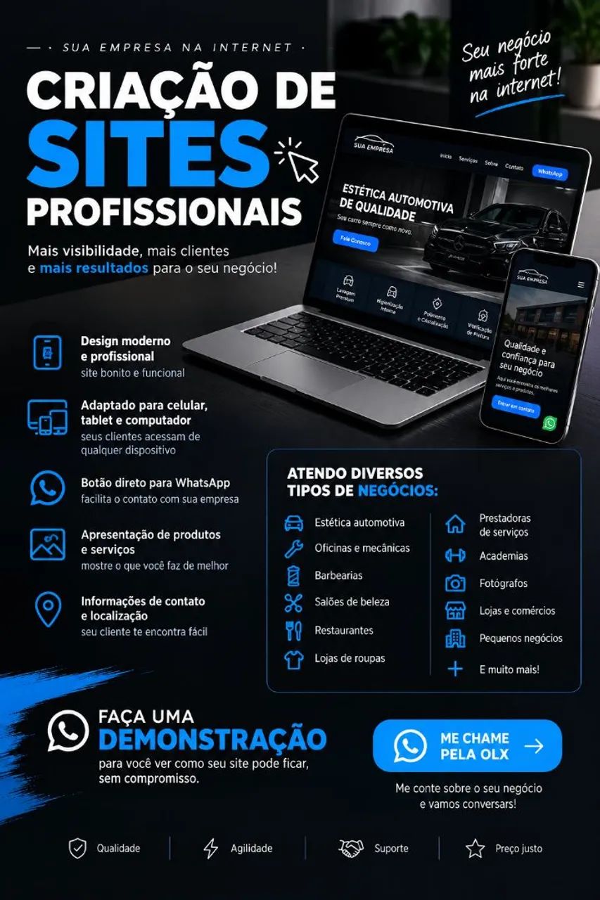 ? Criação de Sites Profissionais para Empresas | Site Moderno e Responsivo