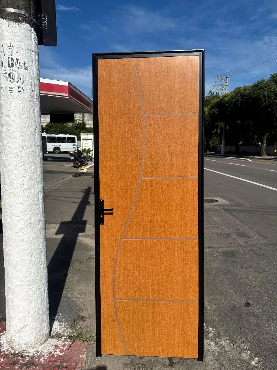 Porta frisada encerada Completa (com marco de alumínio) - Promoção!! - Foto 2