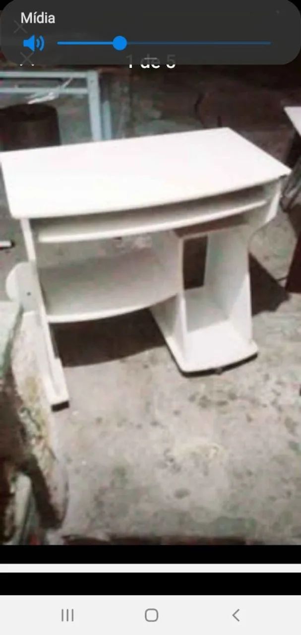MESA BRANCA VARIAS UTILIDADES PERFEITA MDF VALOR 100 - Foto 3