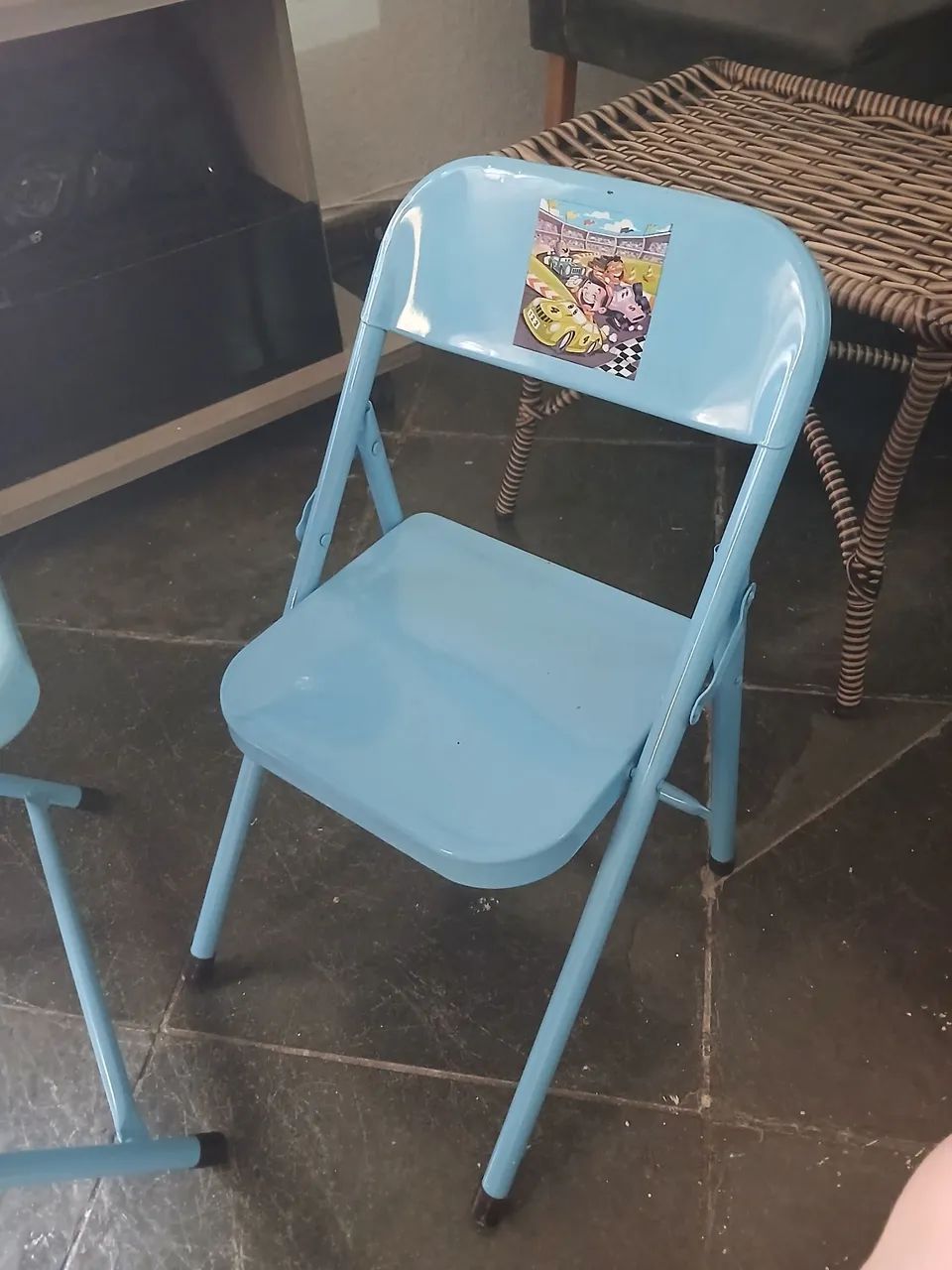 Mesa e.cadeira infantil Azul - Foto 2