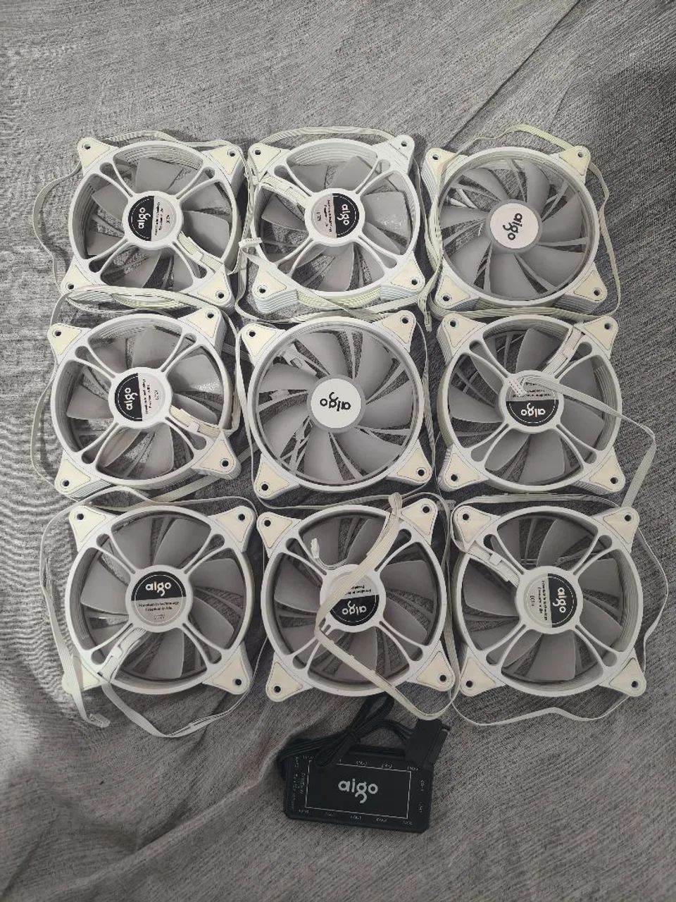Kit com 9 fans aigo + controladora - Foto 2