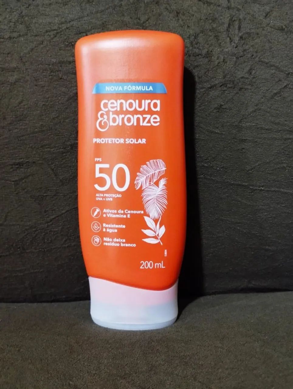 Protetor solar 50 fps cenoura e bronze 