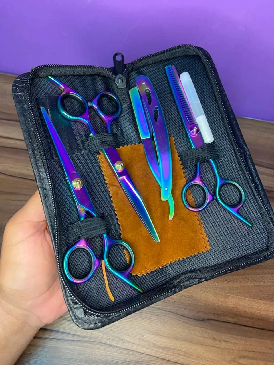 Kit Corte 3 Tesouras com Navalha Yang Lie - Foto 2