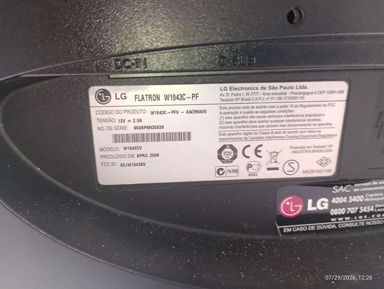Monitor 19 (FullHd) VGA - Foto 2