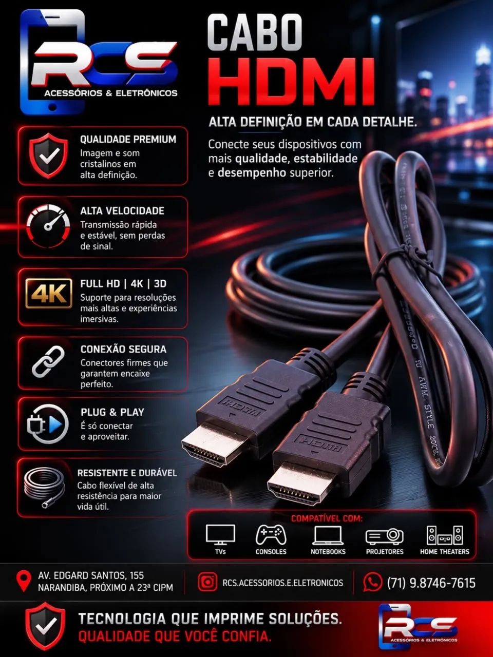 Cabo HDMI 1m