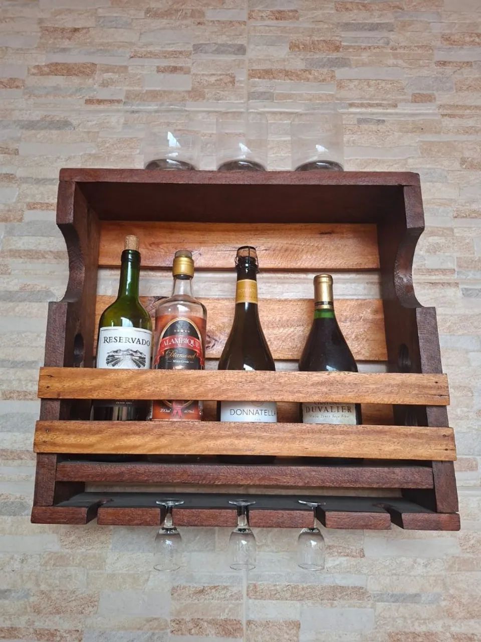 Banco Rústico Artesanal em Madeira Maciça + Adega de Brinde - Foto 4