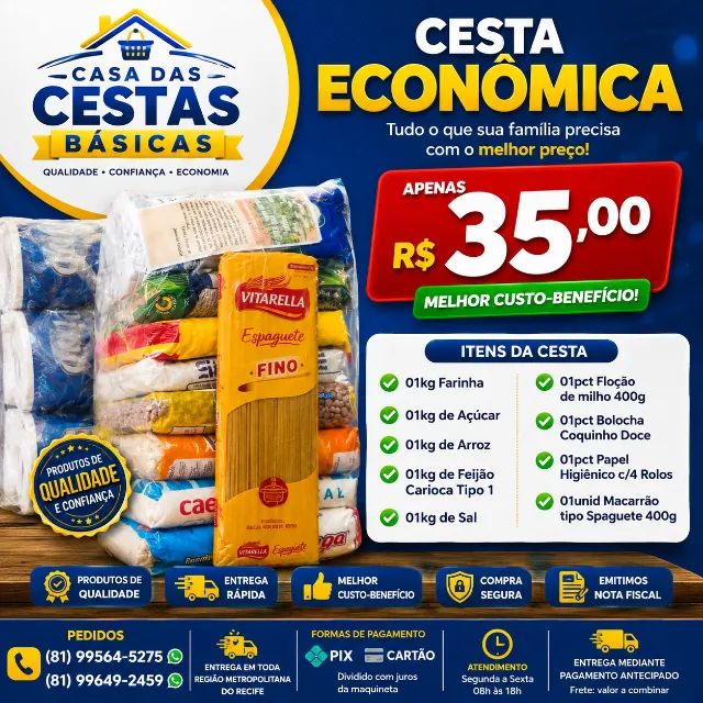  Cesta Básica - valor R$35,00