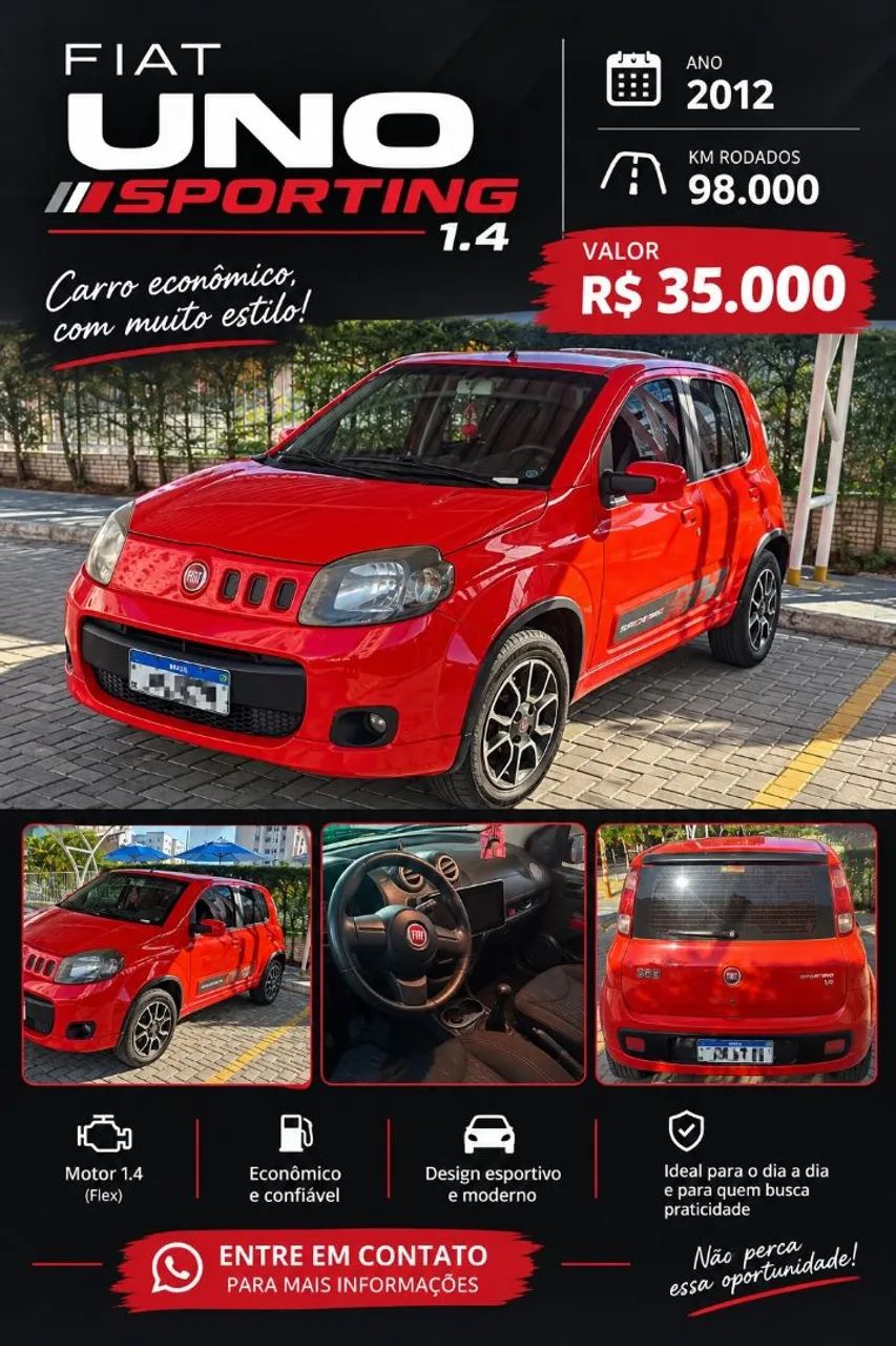 Fiat Uno Sporting 1.4 EVO Fire Flex 8V 4P 2012