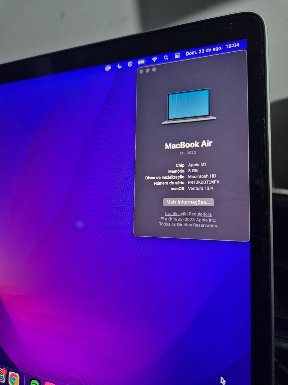 VENDO MACBOOK AIR M1 8GB RAM SSD 256GB - Foto 3