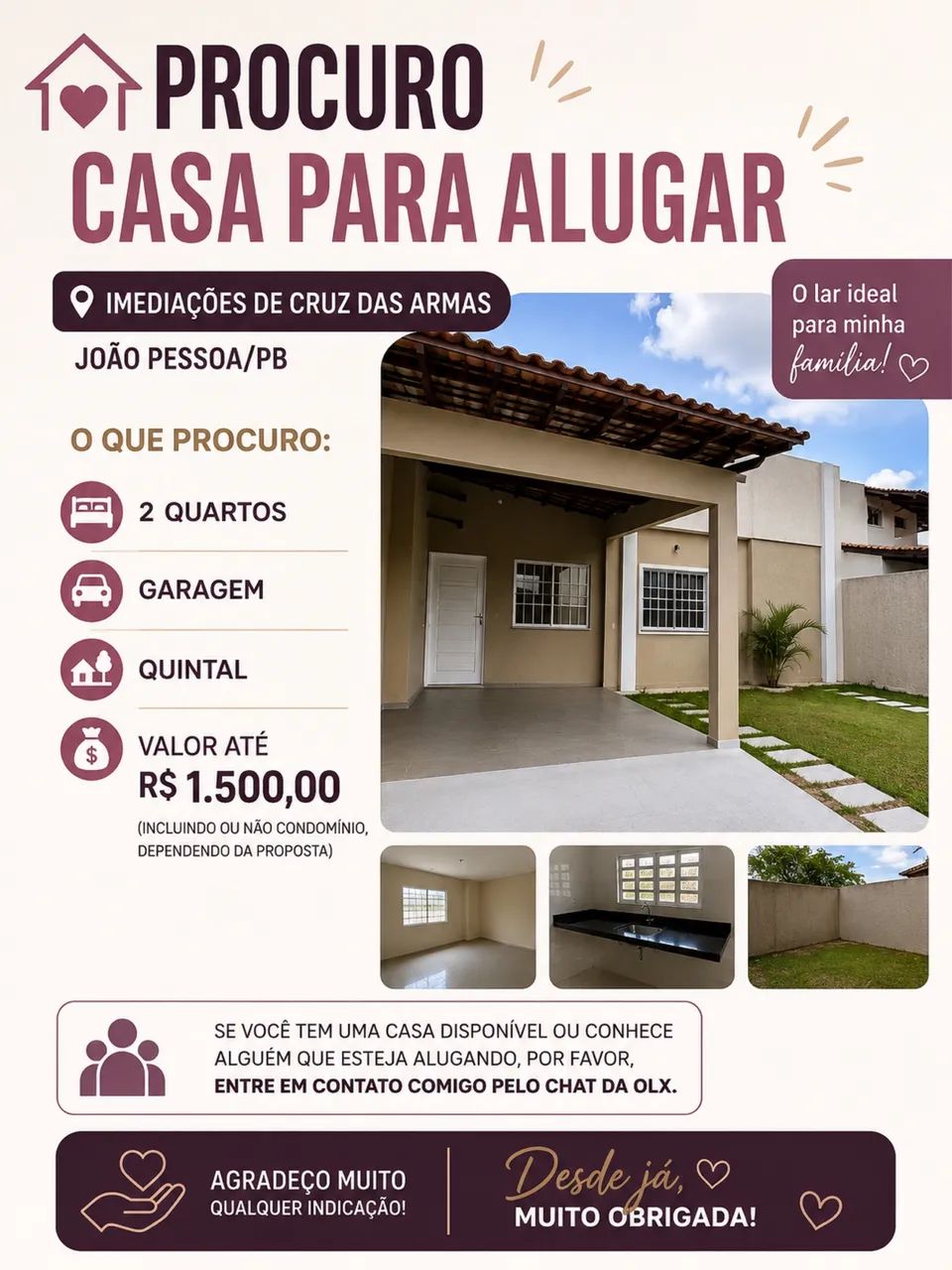 Alugo casa 