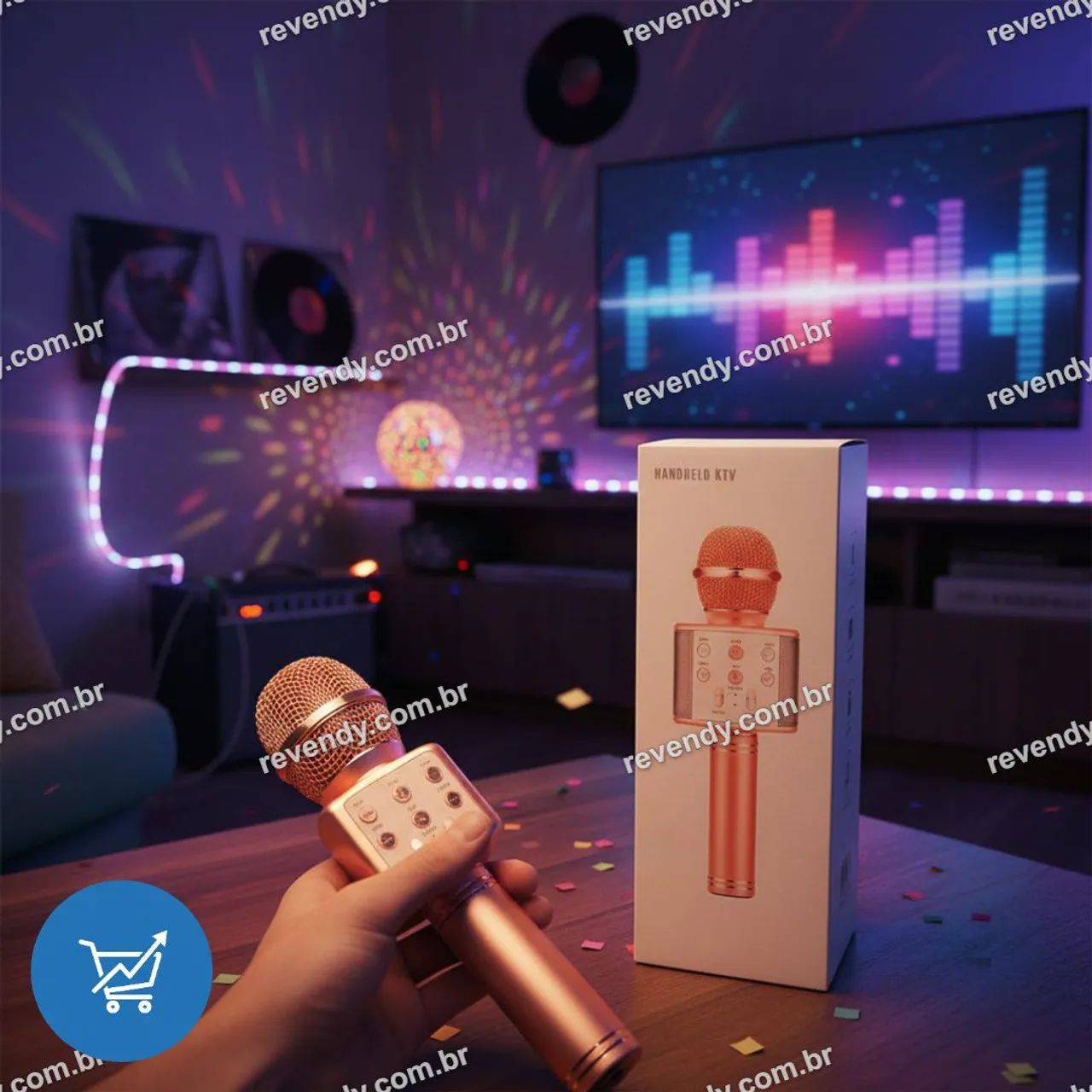 Microfone com karaoke - tune TB - WS-858  - entrega grátis 