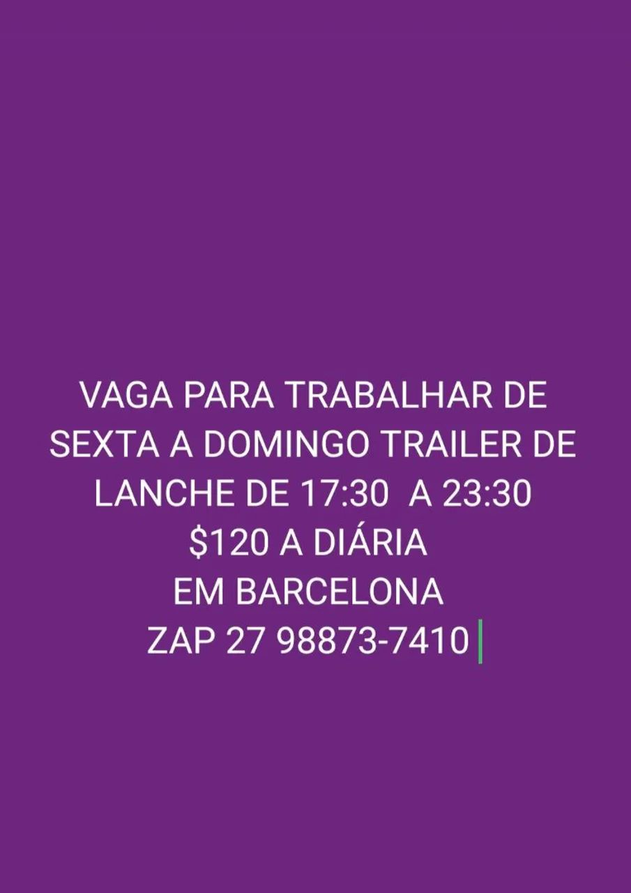VAGA DISPONÍVEL 