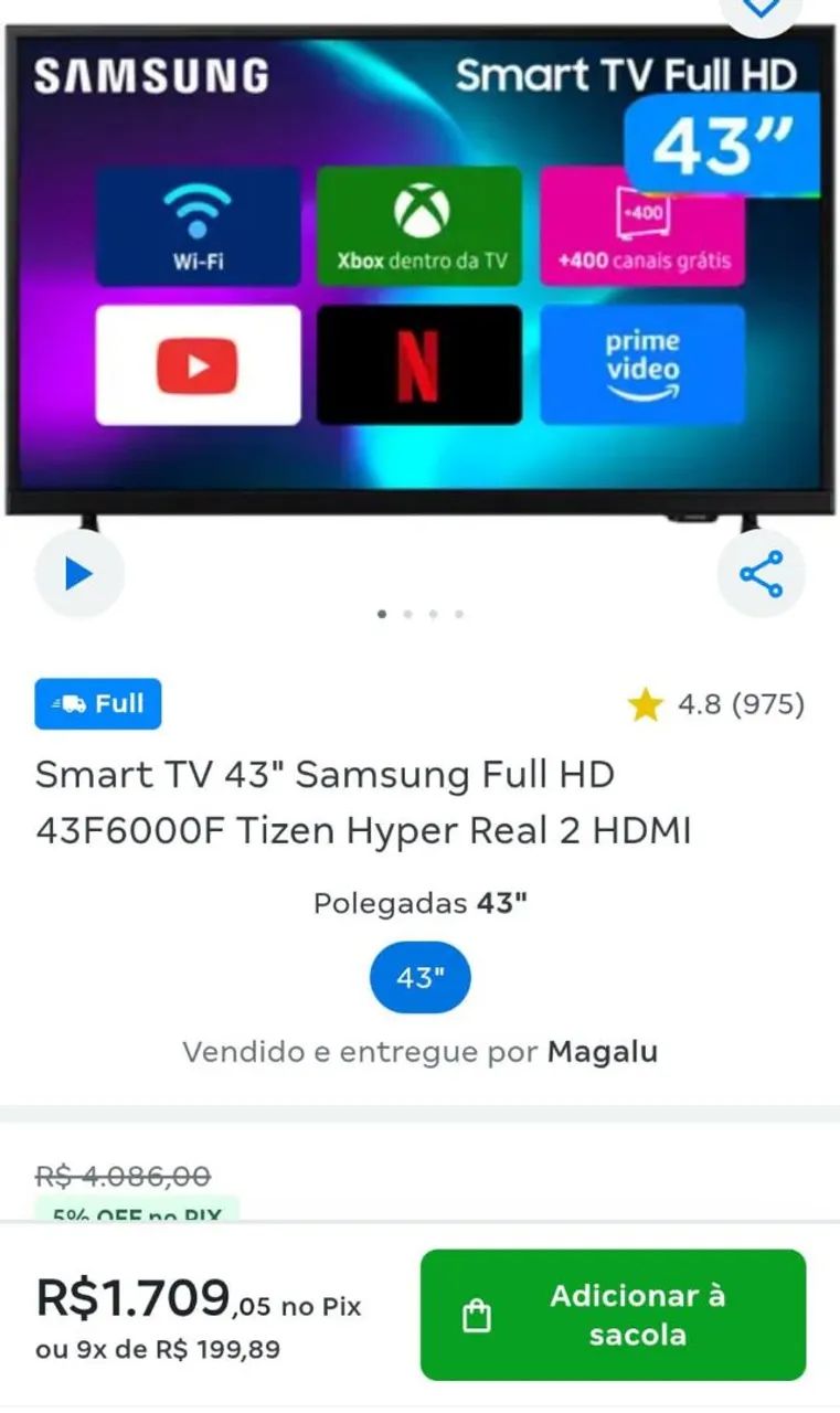 Tv 43 polegadas na caixa  - Foto 2