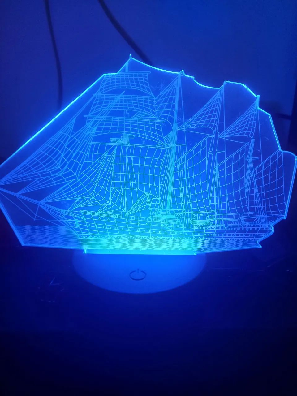 luminária 3d navio  - Foto 3