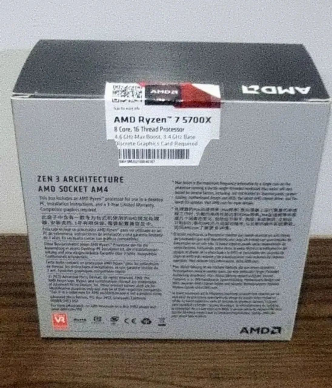 Processador Rysen 7 5700X ( Novo )  - Foto 3