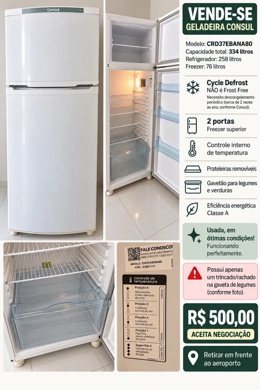 Geladeira Consul 