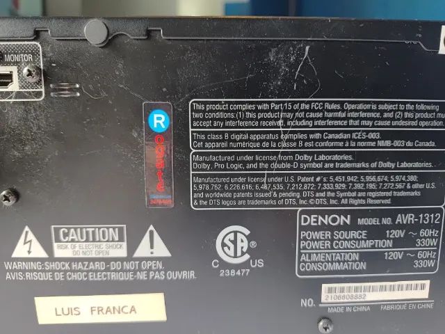 Receiver Av Denon Avr-13 - Foto 5