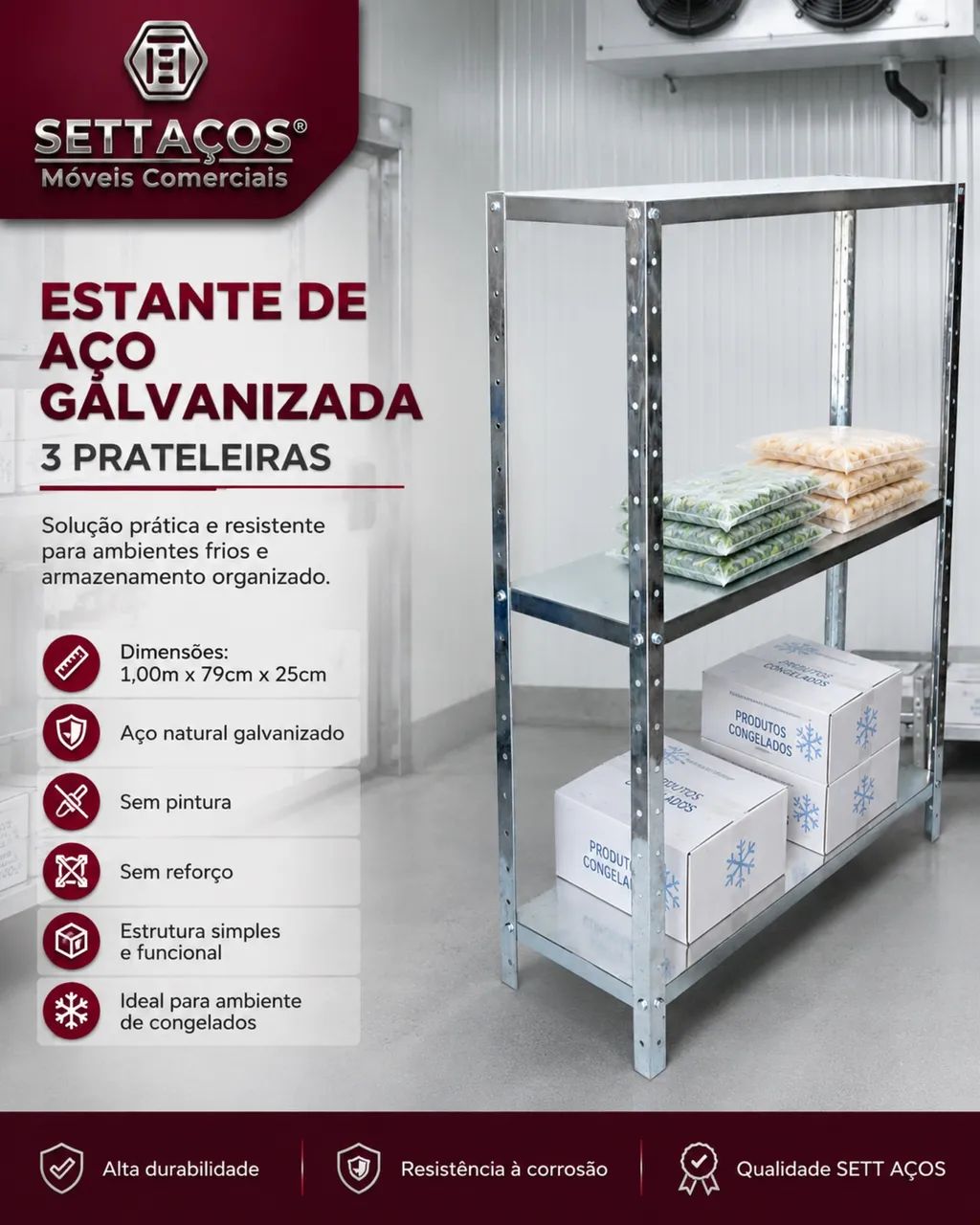 OFERTA IMPERDÍVEL PRATELEIRAS GALVANIZADAS 
