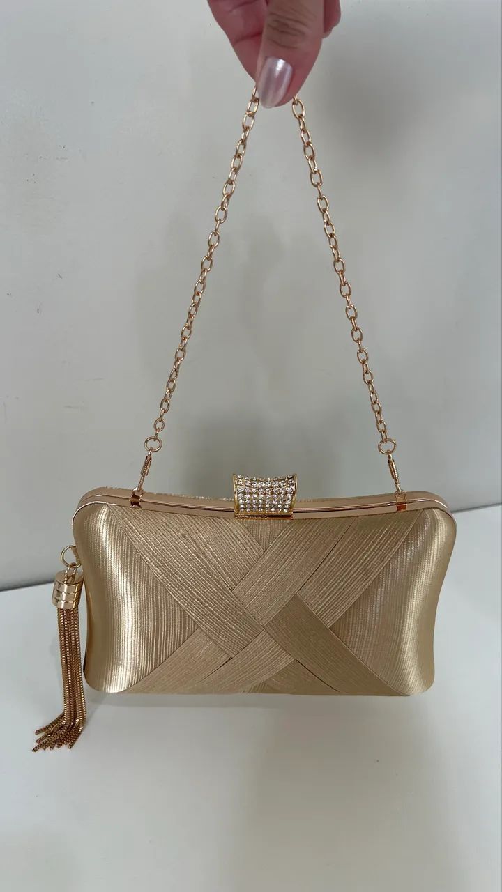 Bolsa de festa Dourada - Foto 3