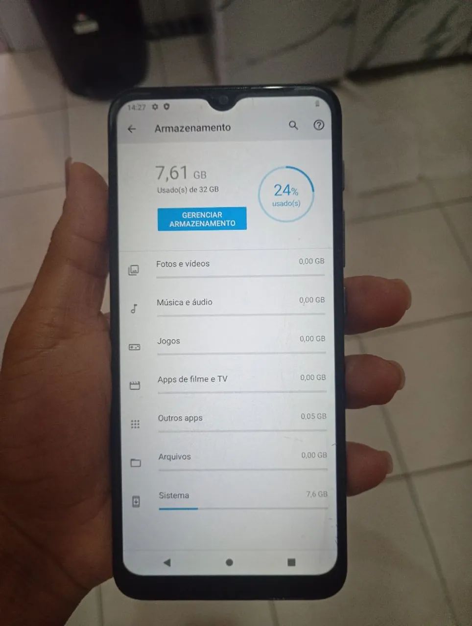 Motorola E20 32g memória 2g de RAM