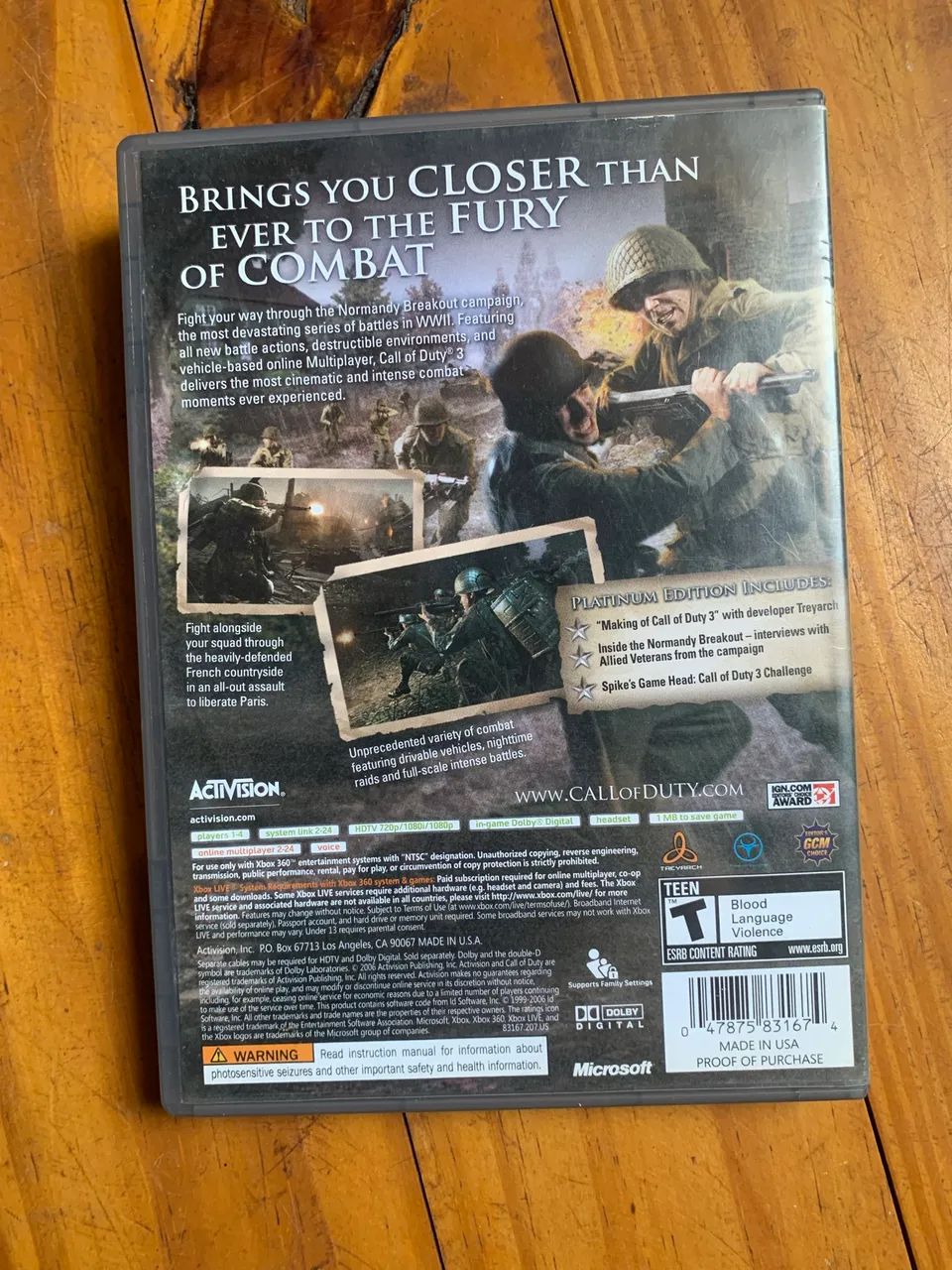 Call of duty 3 Xbox 360  - Foto 2
