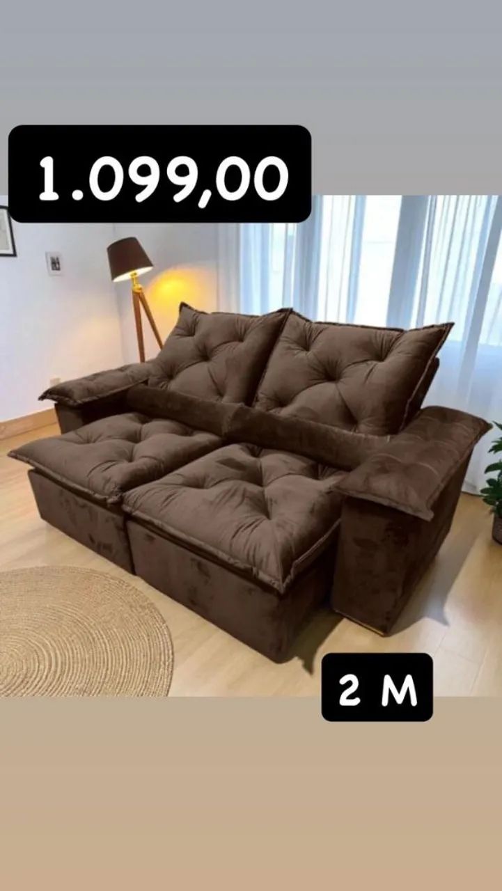 SOFA RETRÁTIL E RECLINÁVEL - DIRETO DE FABRICA  - Foto 2
