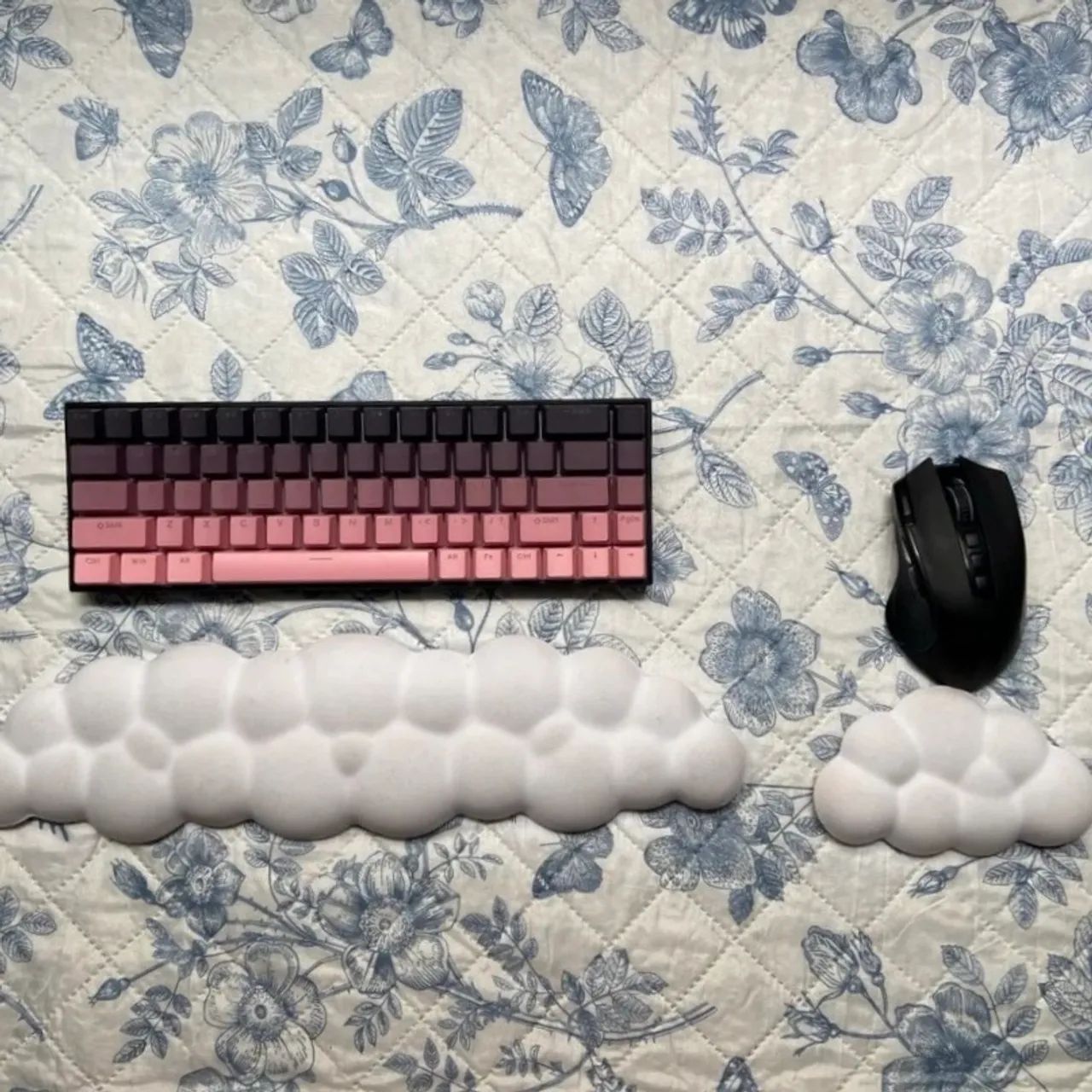 Apoio de Pulso Branco Fofo para Setup Gamer/Study