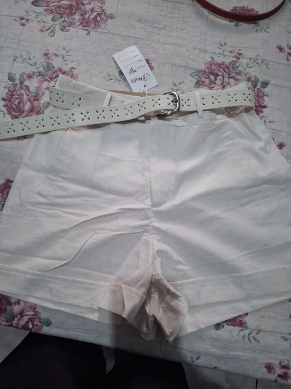 Short feminino, branco (P) - Foto 2