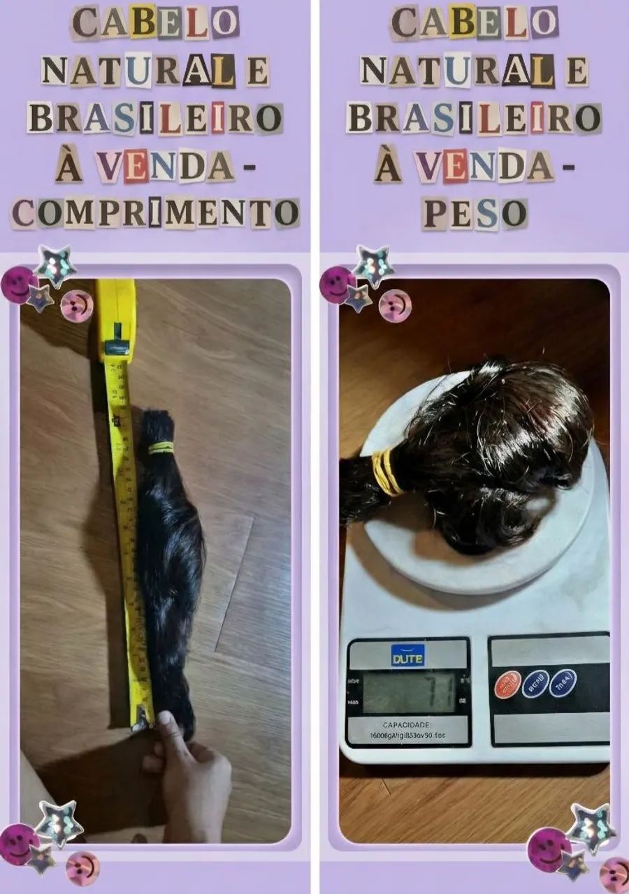Cabelo humano ondulado e brasileiro. 68g/35cm. - Foto 2