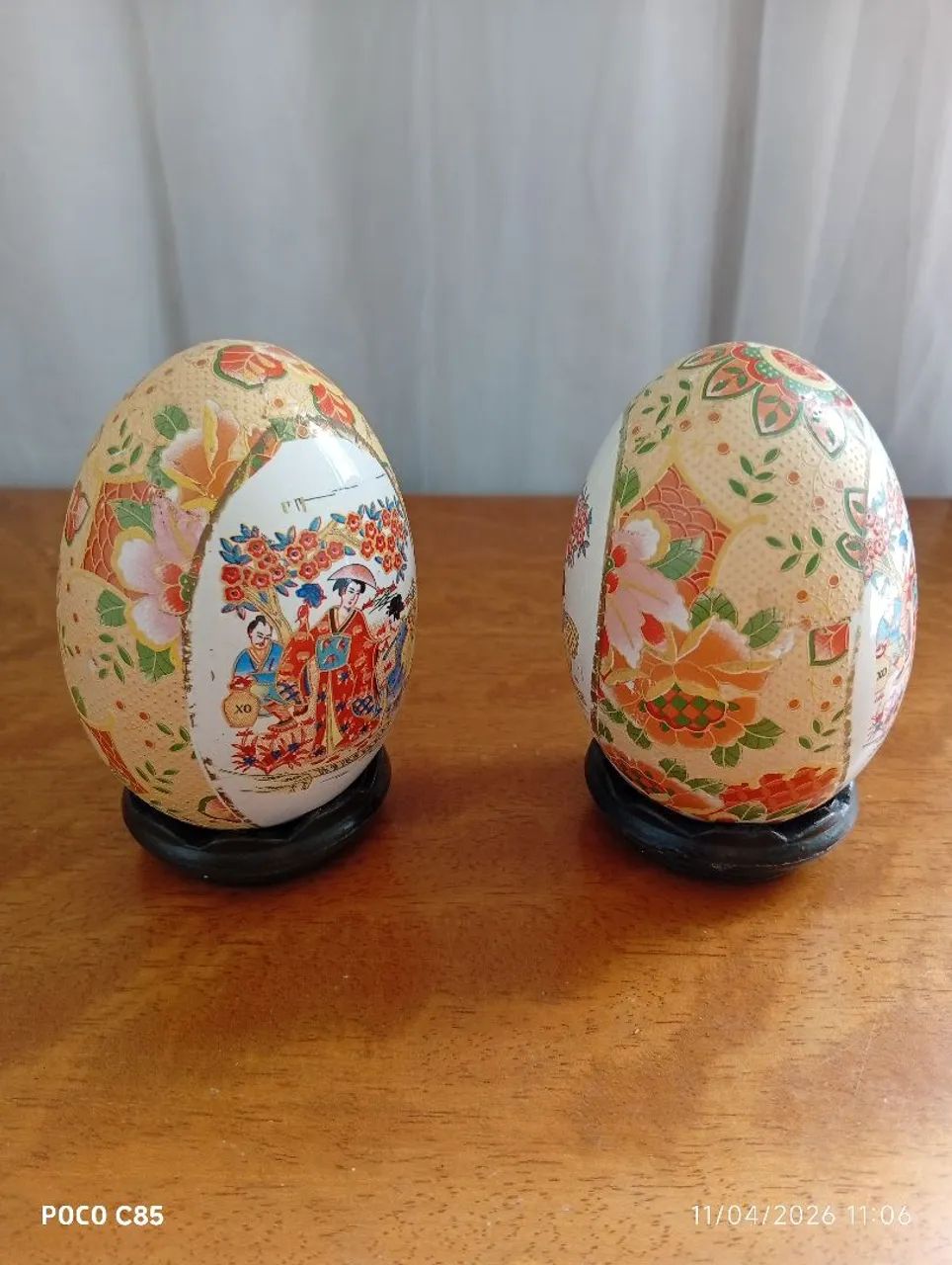 Par de ovos em porcelana orientais  - Foto 3
