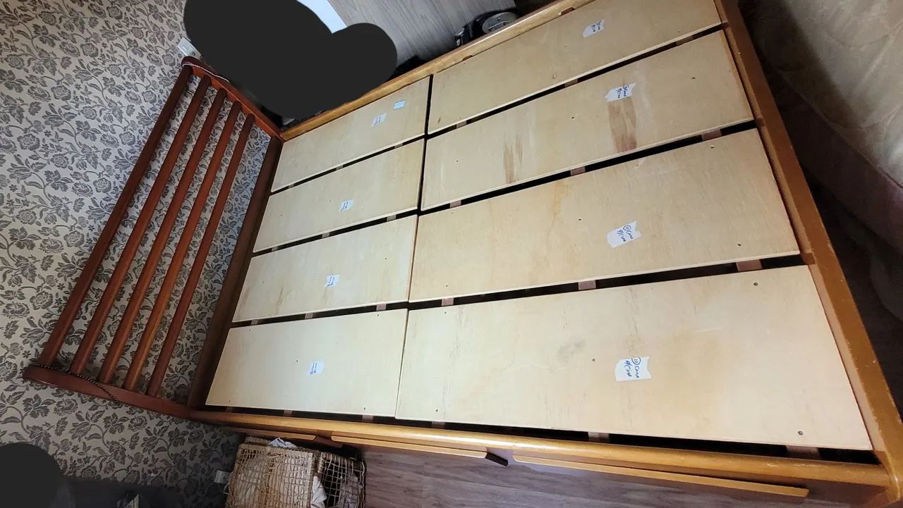 Cama Queen Madeira Maciça Com 6 Gavetas (Urgência) - Foto 2