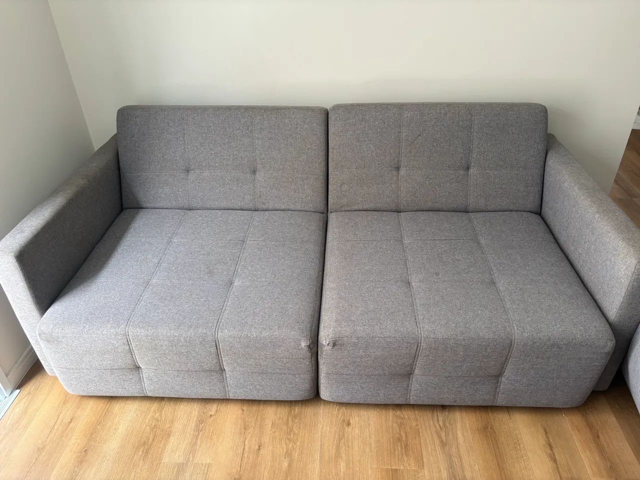 Sofá cama linho cinza Herval - Foto 2