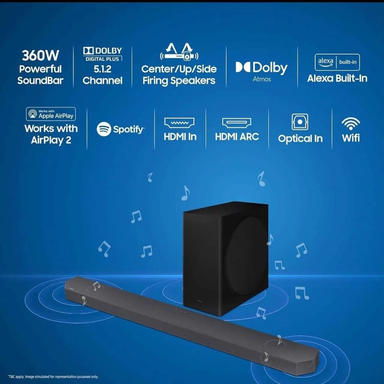 Sound bar Samsung q800c - Foto 3