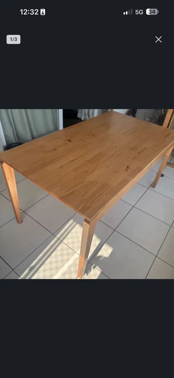 Mesa de madeira 6 lugares  - Foto 3