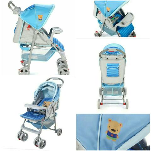 Carrinho de bebê voyage azul
