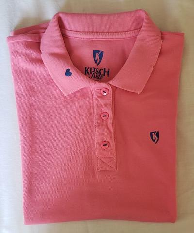 Camisa infantil rosa Kitsch Kids tamanho 6