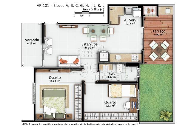 Apartamento à venda com 2 dormitórios em Vargem pequena, Florianópolis cod:76622 - Foto 11