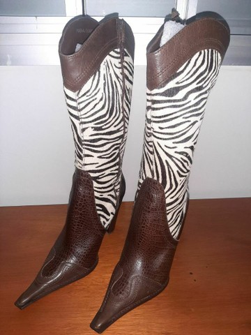 Bota cano alto/ marca PARA _ RAIO / couro legítimo. N 37 NOVA. - Foto 5