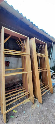 Portal de madeira, porta e alizar - Foto 5